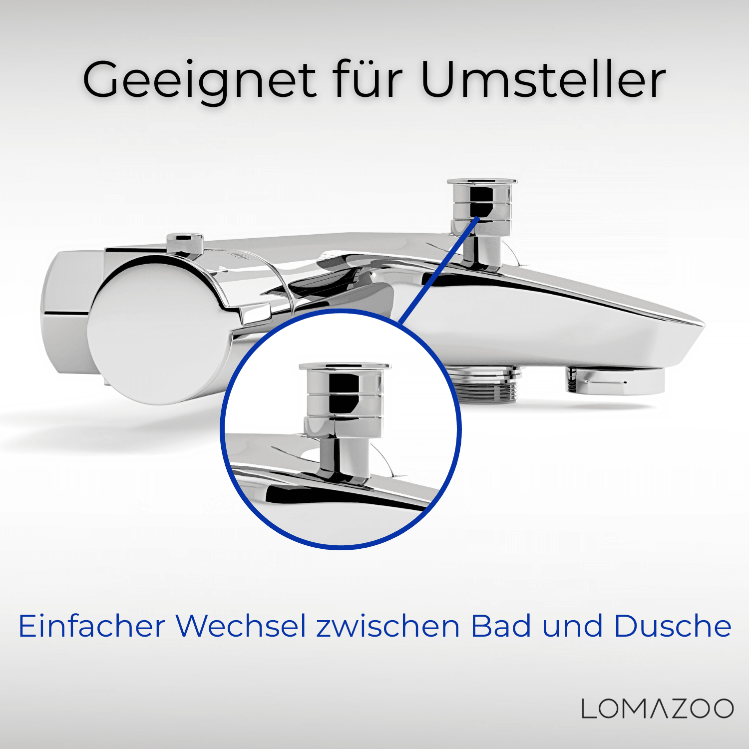 Thermostatische badkraan Chroom - 15cm - lomazoo.com