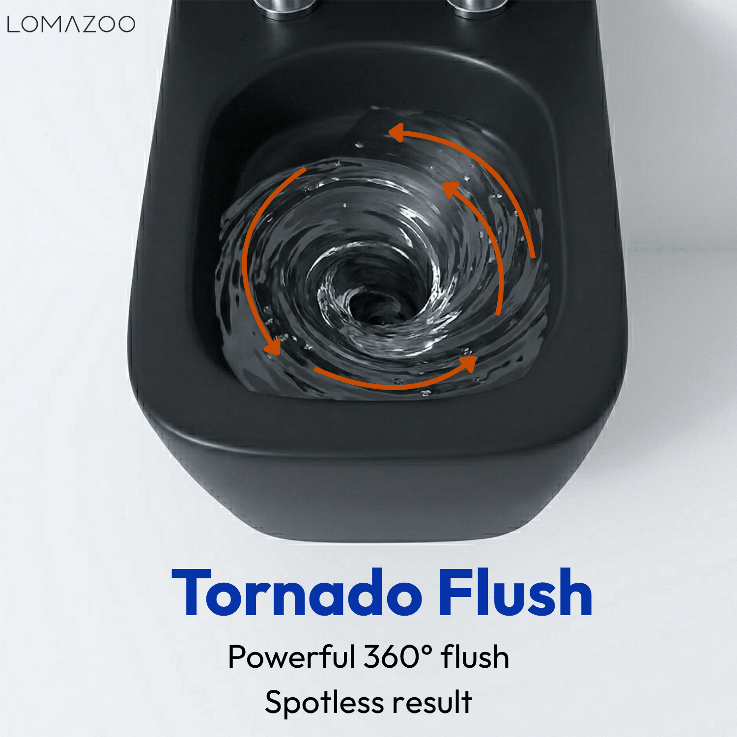 Hangtoilet met Inbouwreservoir - Vierkant Zwart - Drukplaat Rond Gunmetal - Linea - lomazoo.com