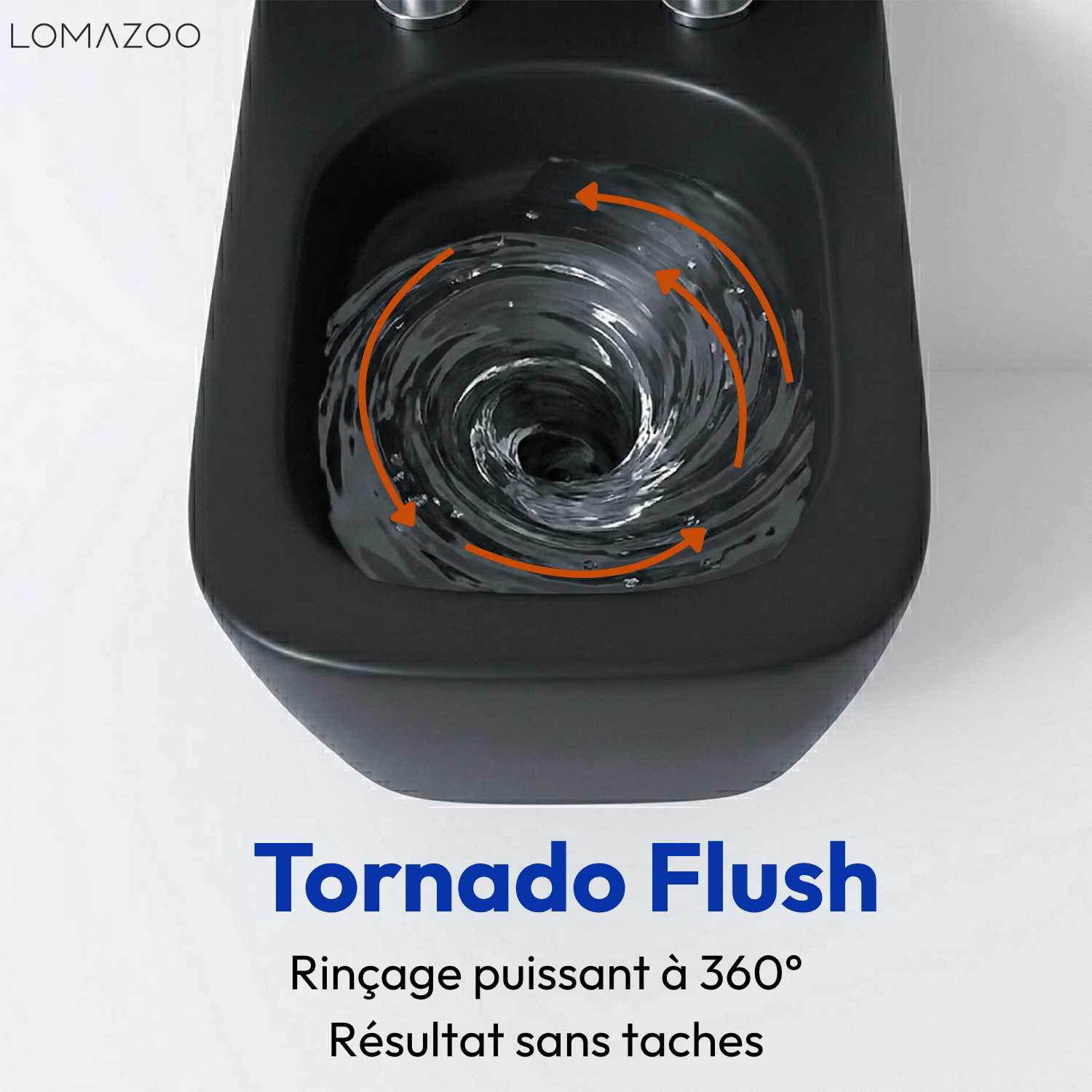 Hangtoilet met Inbouwreservoir - Vierkant Zwart - Drukplaat Vierkant Zwart - Linea - lomazoo.com