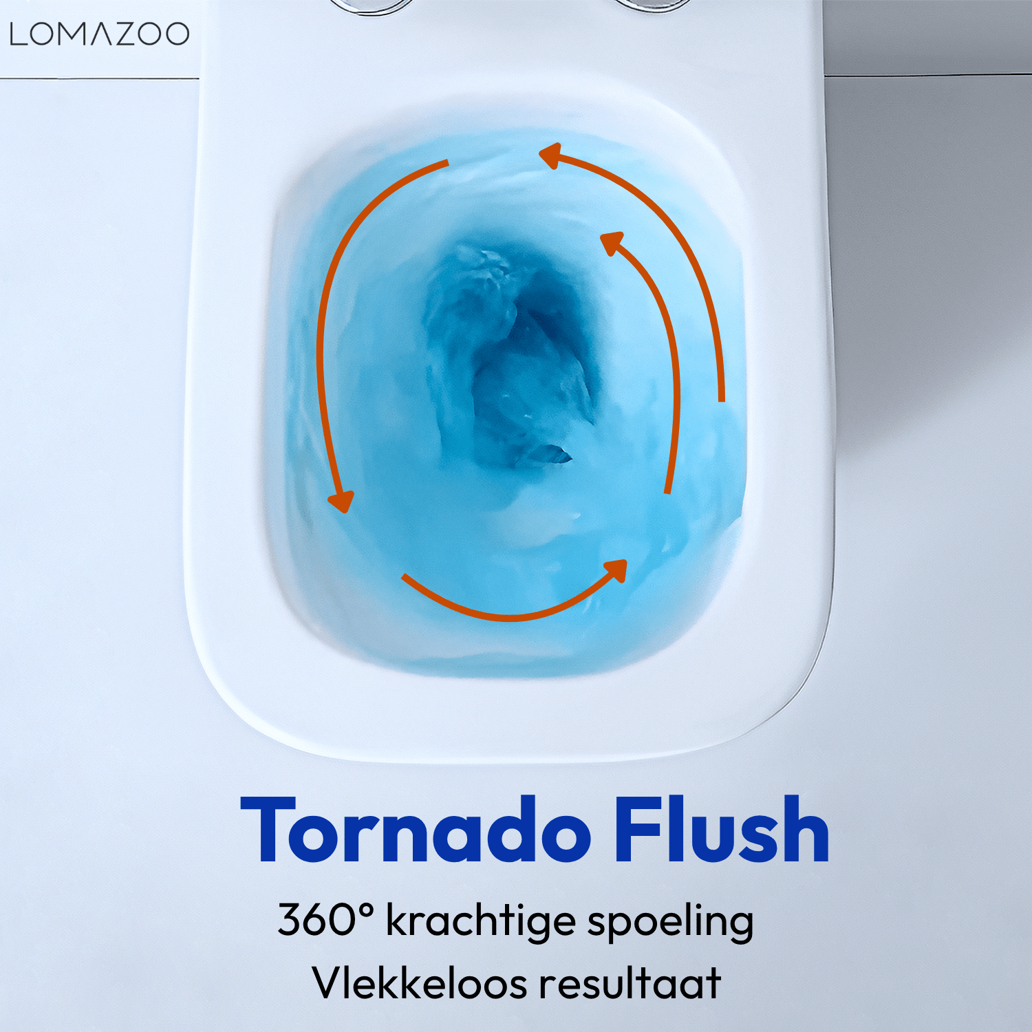 Hangtoilet met Inbouwreservoir - Vierkant Wit - Drukplaat Vierkant Goud - Linea - lomazoo.com