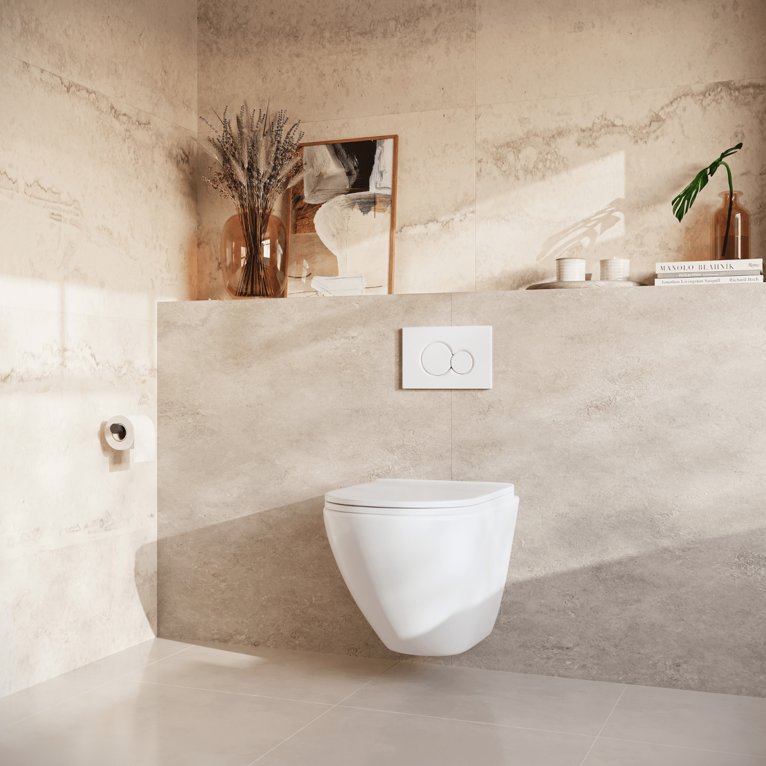 LINEA Hangend Toilet - Wit - Rond - lomazoo.com
