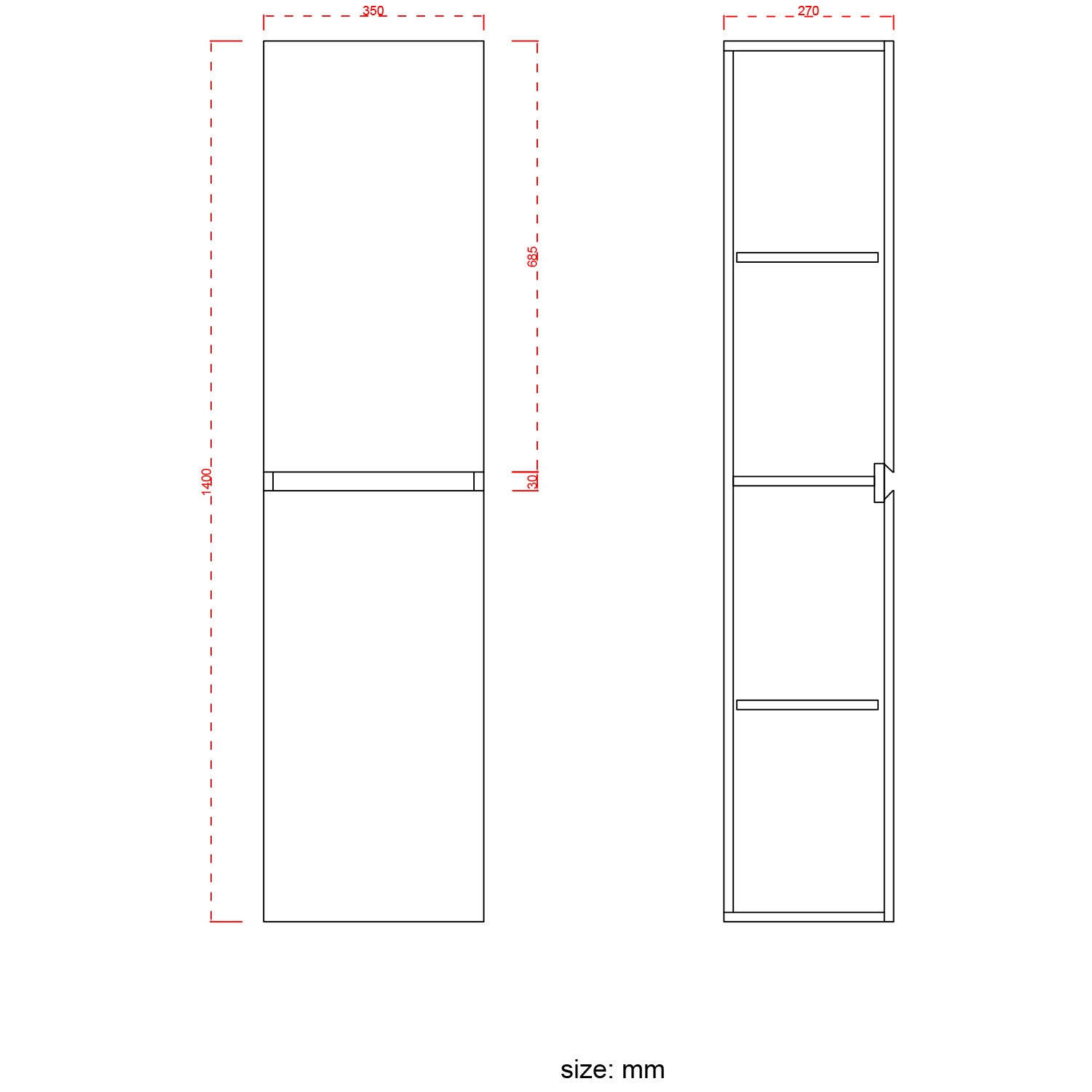Badrumsmöbelpaket AVALON 80 cm - Med Högskåp - Ljus Ek
