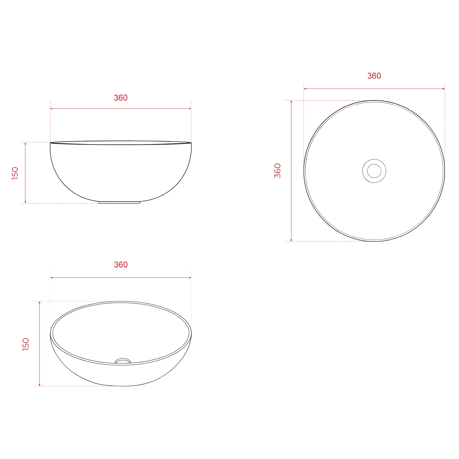 Badmeubelset TROPANI 60 cm - Walnoot - Ribbel front - Waskom Zwart - lomazoo.com