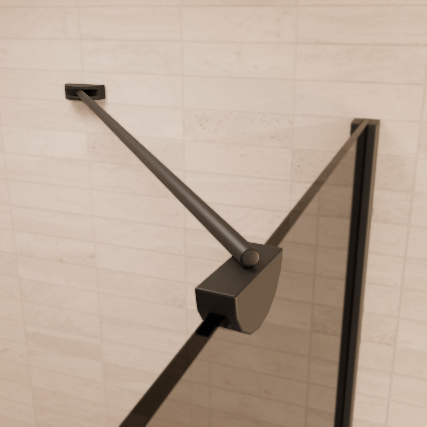 Douchecabine Medellin 90 x 90 x 200 cm - Zwart - Gerookt Glas - Nano Coating - Draaideur - lomazoo.com