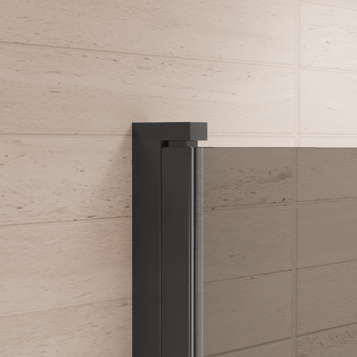 Douchecabine Medellin 90 x 90 x 200 cm - Zwart - Gerookt Glas - Nano Coating - Draaideur - lomazoo.com