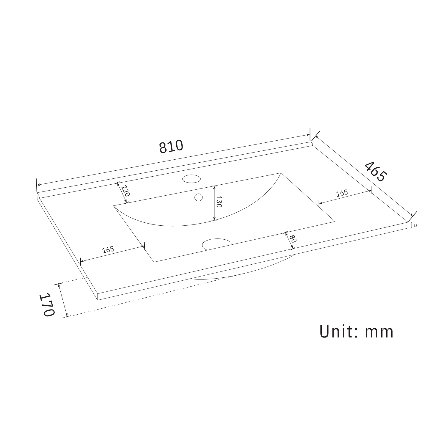 MARENZA Wit - Wastafel Wit - 80cm - lomazoo.com